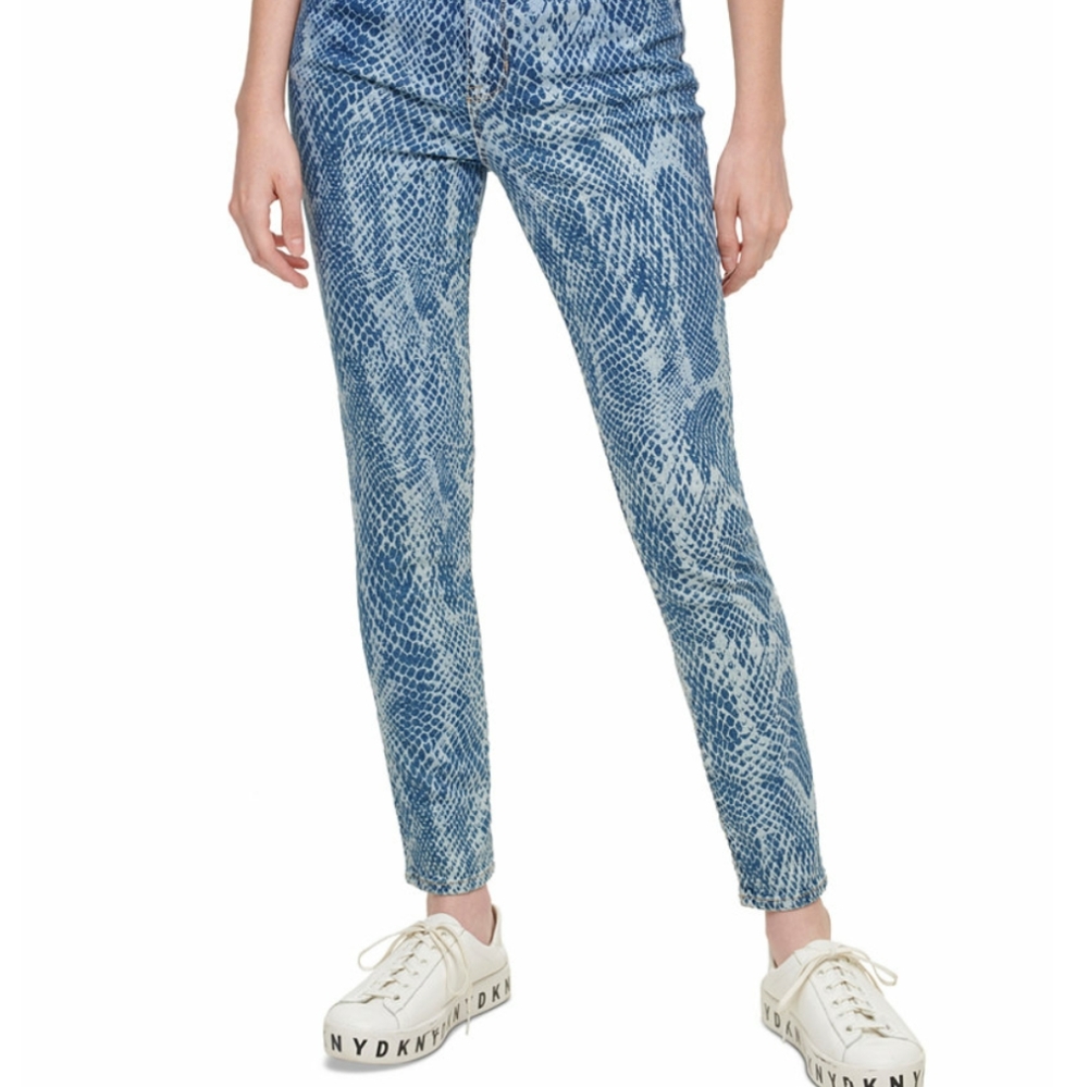 《NEW》DKNY Snake Print Skinny Jeans